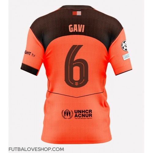 Dres Barcelona Paez Gavi #6 Tretina 2025-26 Krátky Rukáv Dres Barcelona Paez Gavi #6 Tretina 2025-26 Krátky Rukáv